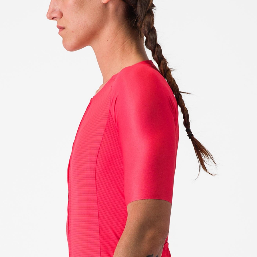 Red Women Castelli AERO PRO 7.0 W Jersey | 589120-NJB