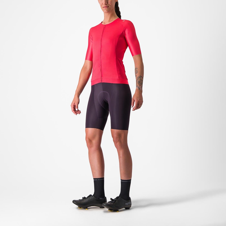 Red Women Castelli AERO PRO 7.0 W Jersey | 589120-NJB