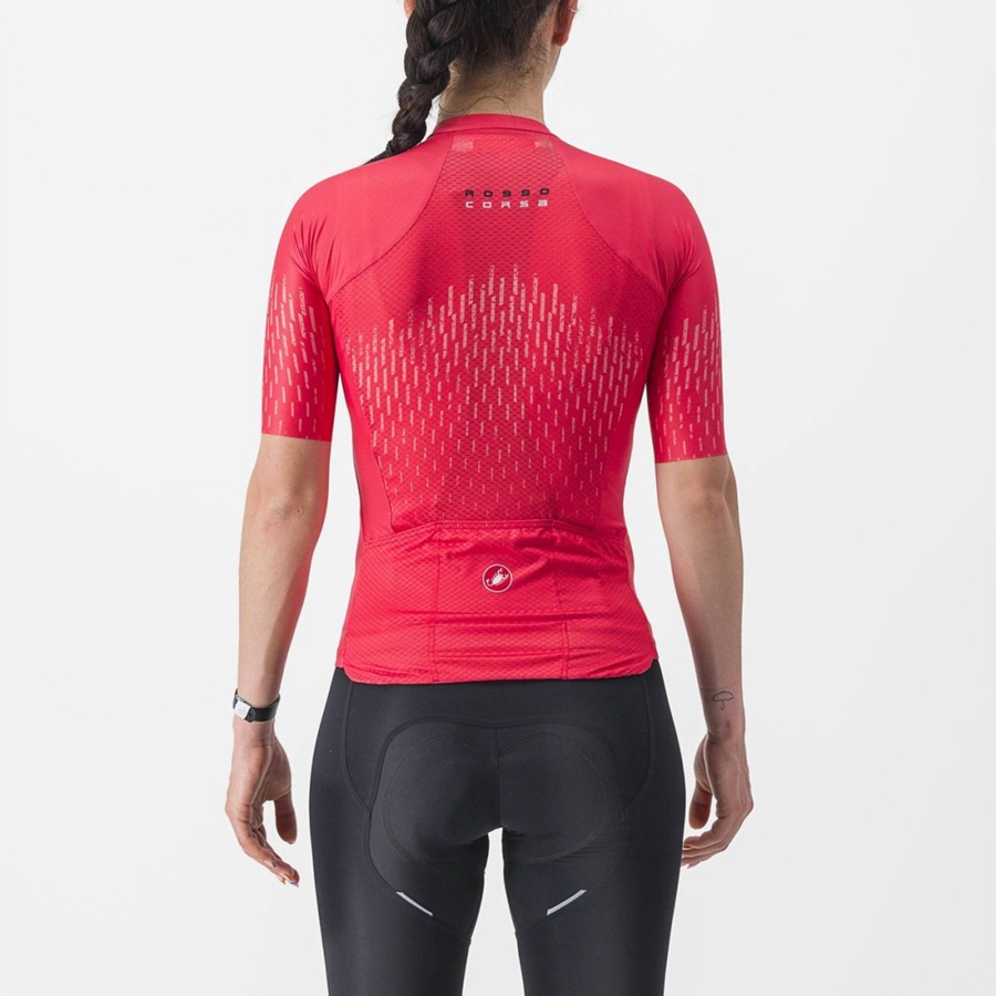 Red Women Castelli AERO PRO W Jersey | 361847-VGE