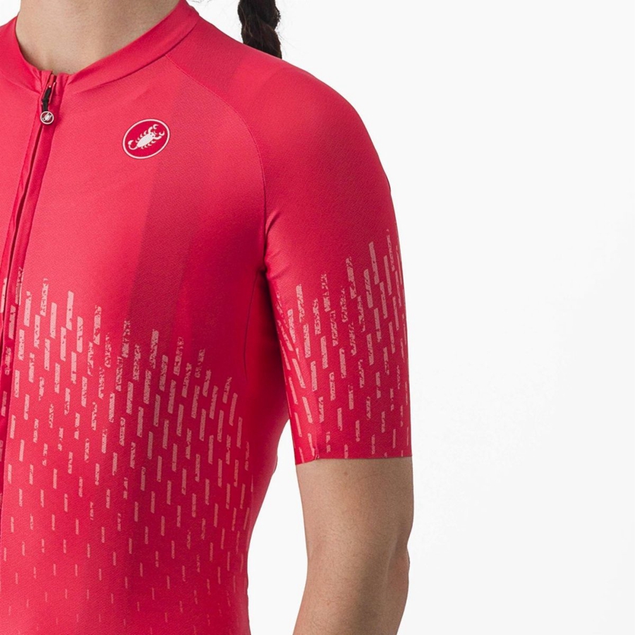 Red Women Castelli AERO PRO W Jersey | 361847-VGE