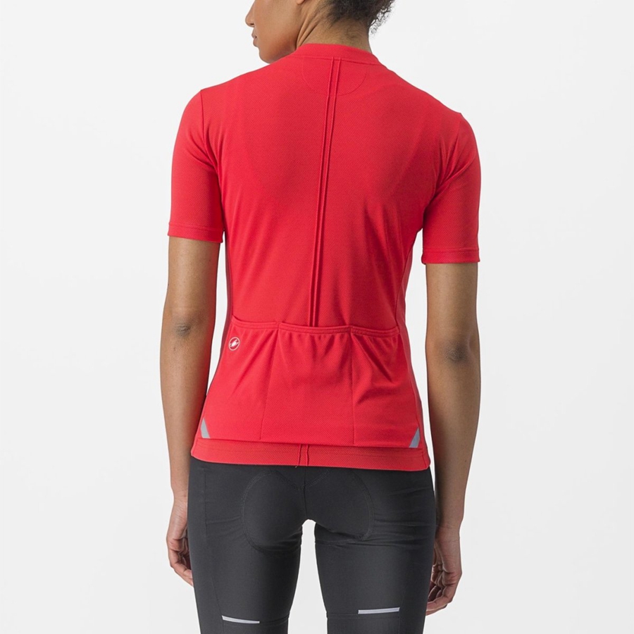 Red Women Castelli ANIMA 4 Jersey | 962348-AUC