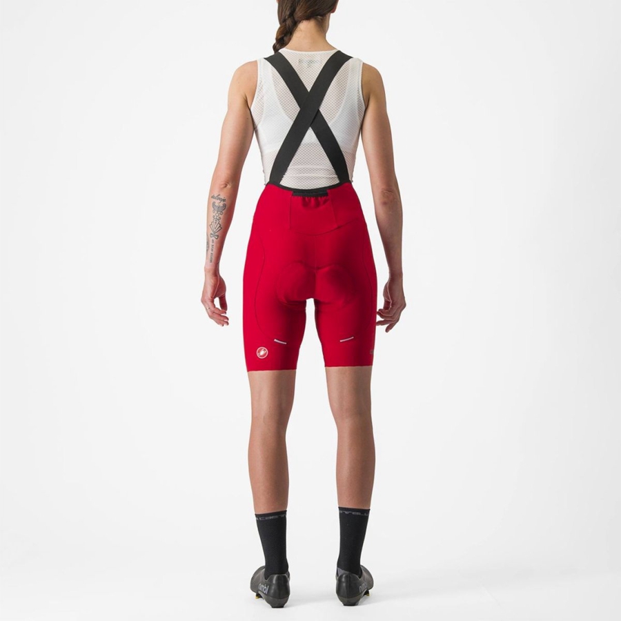 Red Women Castelli ESPRESSO W DT Bib Shorts | 860475-BSZ