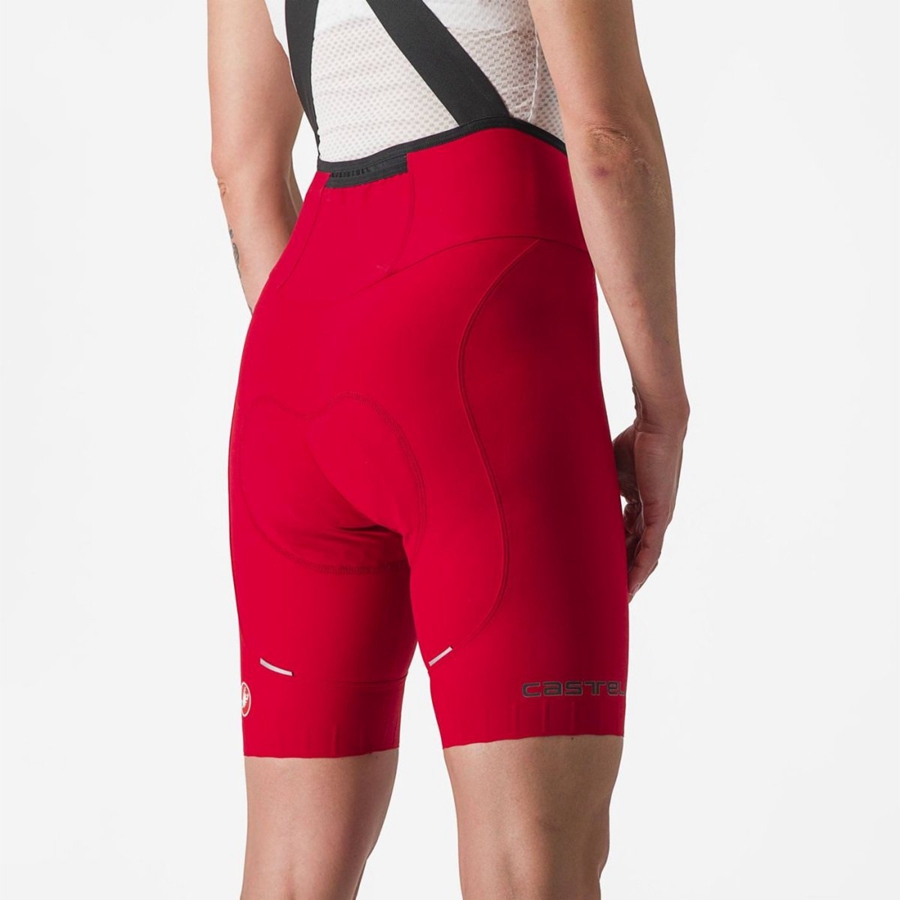 Red Women Castelli ESPRESSO W DT Bib Shorts | 860475-BSZ