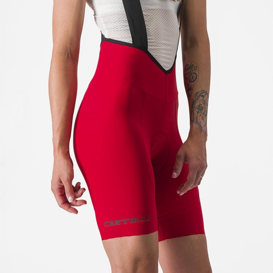 Red Women Castelli ESPRESSO W DT Bib Shorts | 860475-BSZ