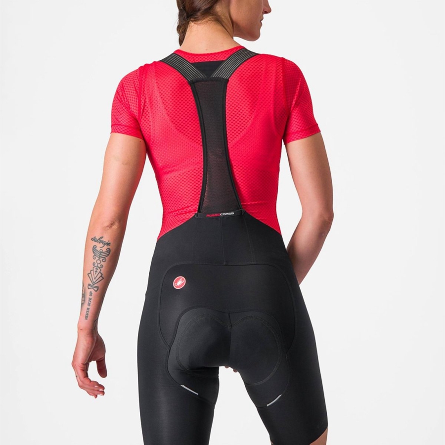 Red Women Castelli PRO MESH W SHORT SLEEVE Base Layer | 274539-WMX