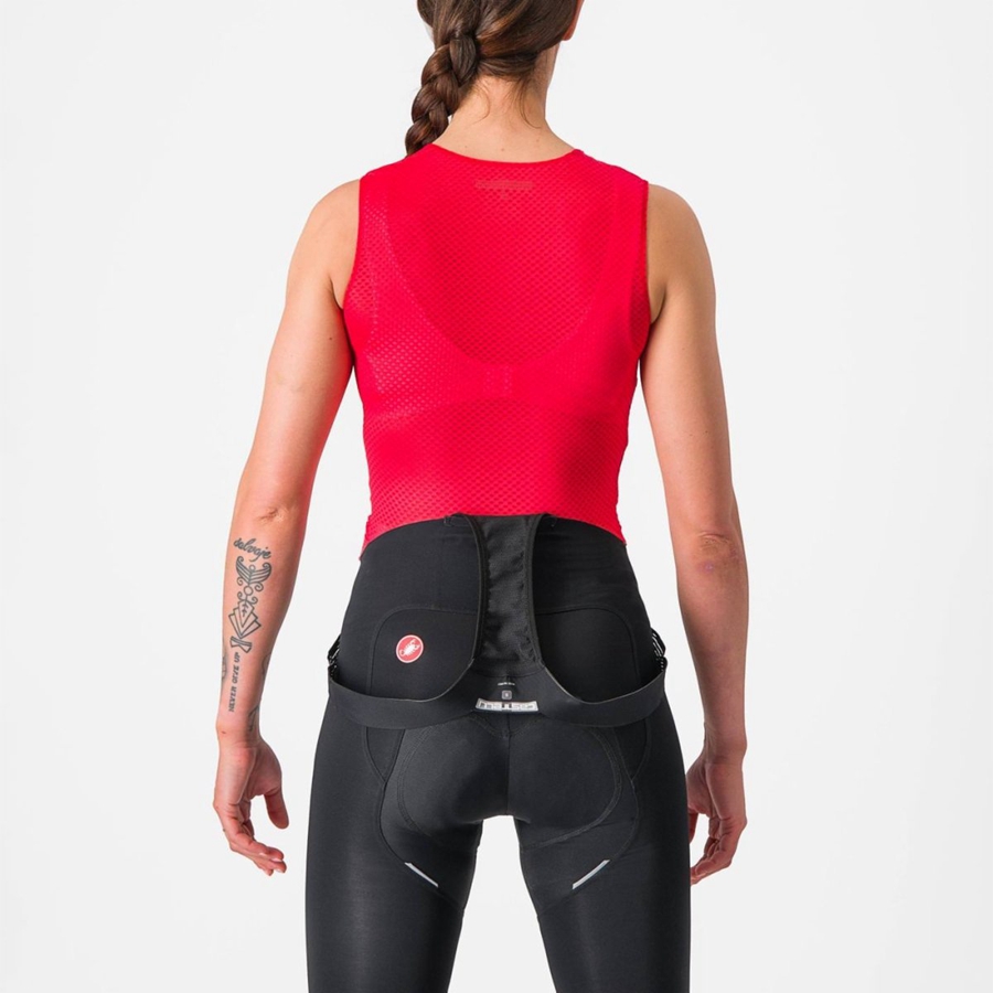 Red Women Castelli PRO MESH W SLEEVELESS Base Layer | 041729-MLU