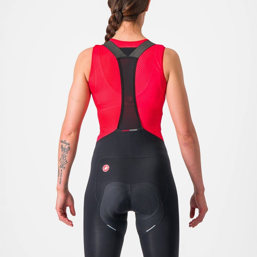 Red Women Castelli PRO MESH W SLEEVELESS Base Layer | 041729-MLU