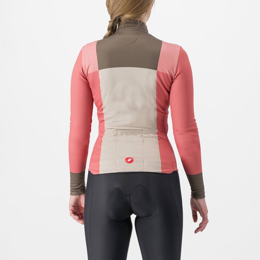 Red Women Castelli UNLIMITED W THERMAL Jersey | 471320-KHE