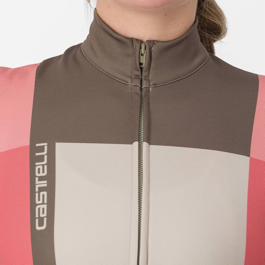 Red Women Castelli UNLIMITED W THERMAL Jersey | 471320-KHE