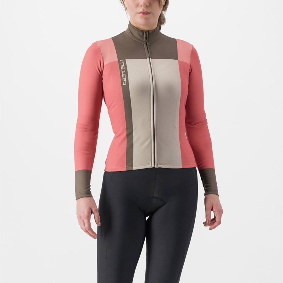 Red Women Castelli UNLIMITED W THERMAL Jersey | 471320-KHE