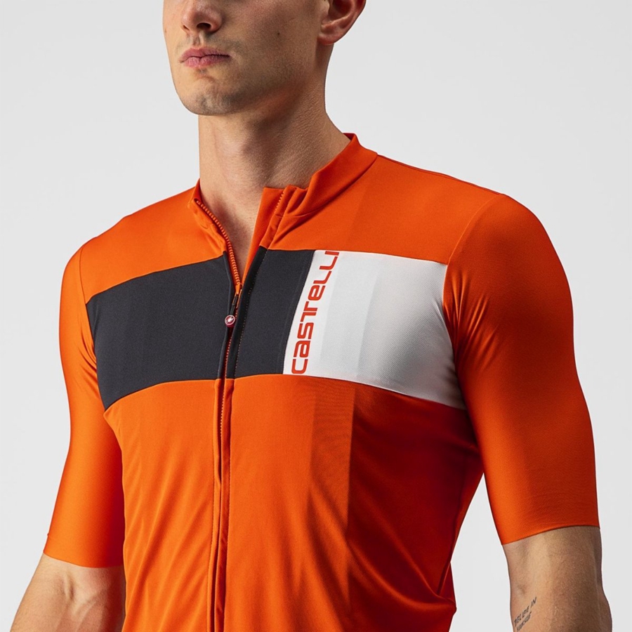 Red / Black / White Men Castelli PROLOGO 7 Jersey | 278169-YCL