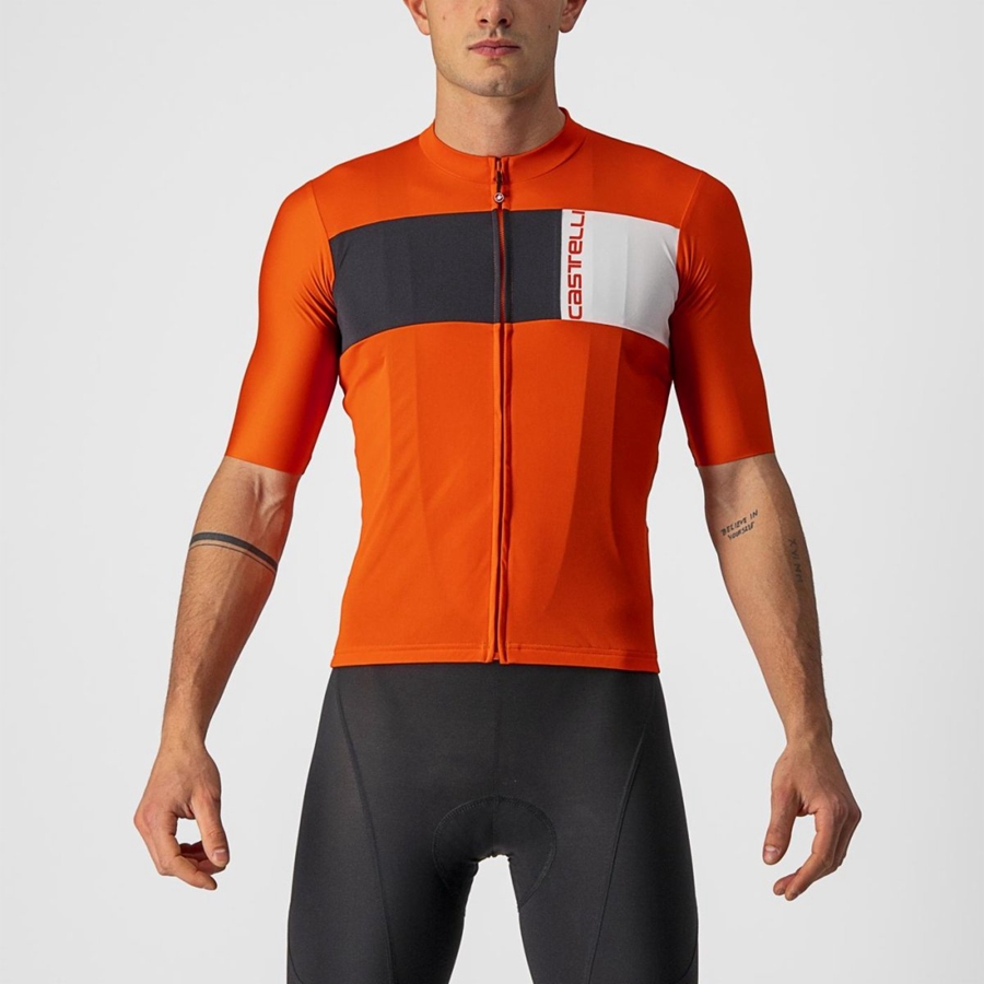 Red / Black / White Men Castelli PROLOGO 7 Jersey | 278169-YCL