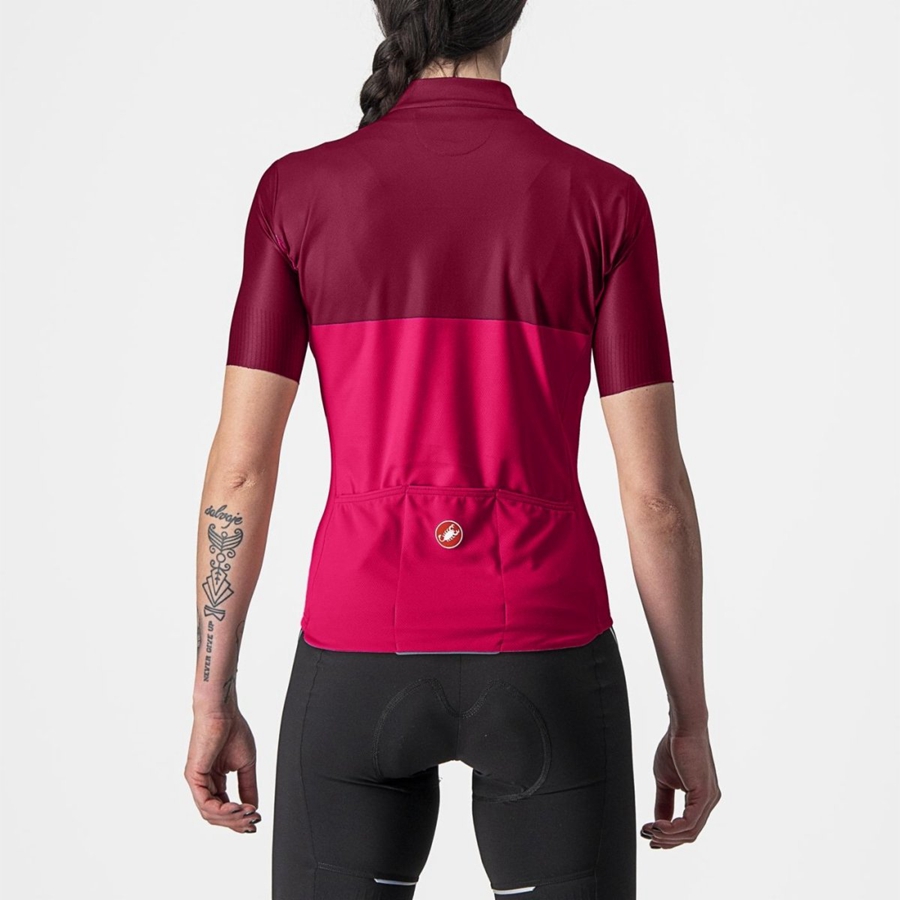 Red / Burgundy Women Castelli VELOCISSIMA Jersey | 654918-GHF