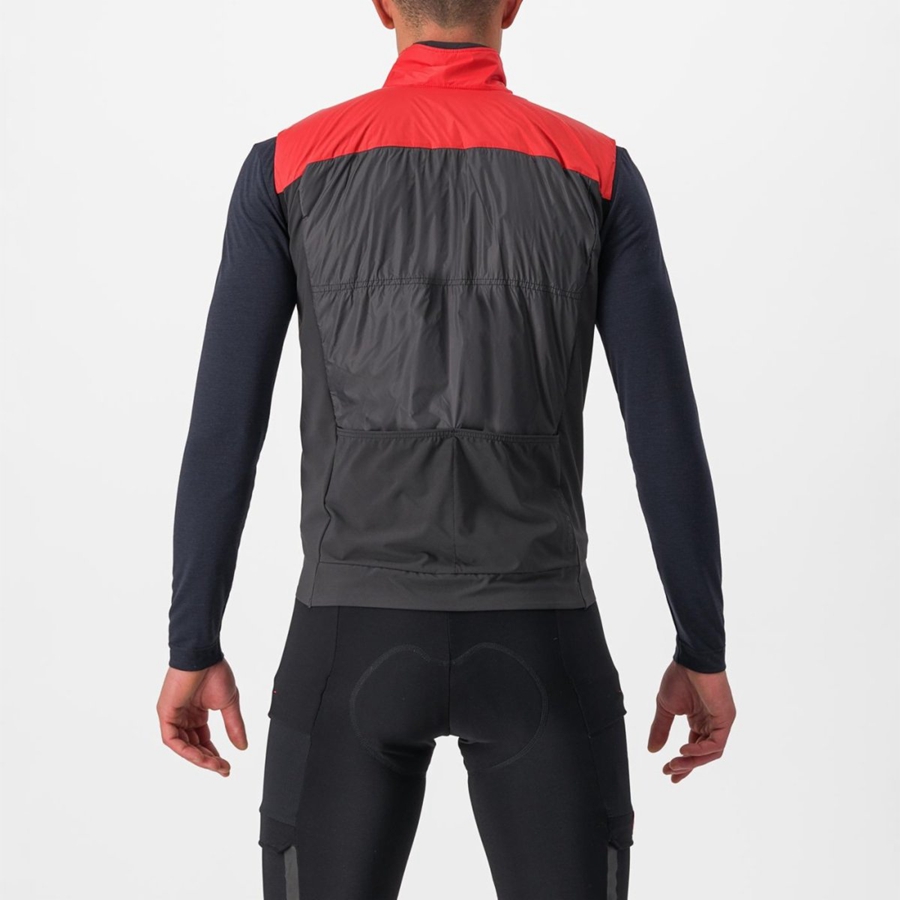 Red / Dark Grey Men Castelli UNLIMITED PUFFY Vest | 850147-CYE