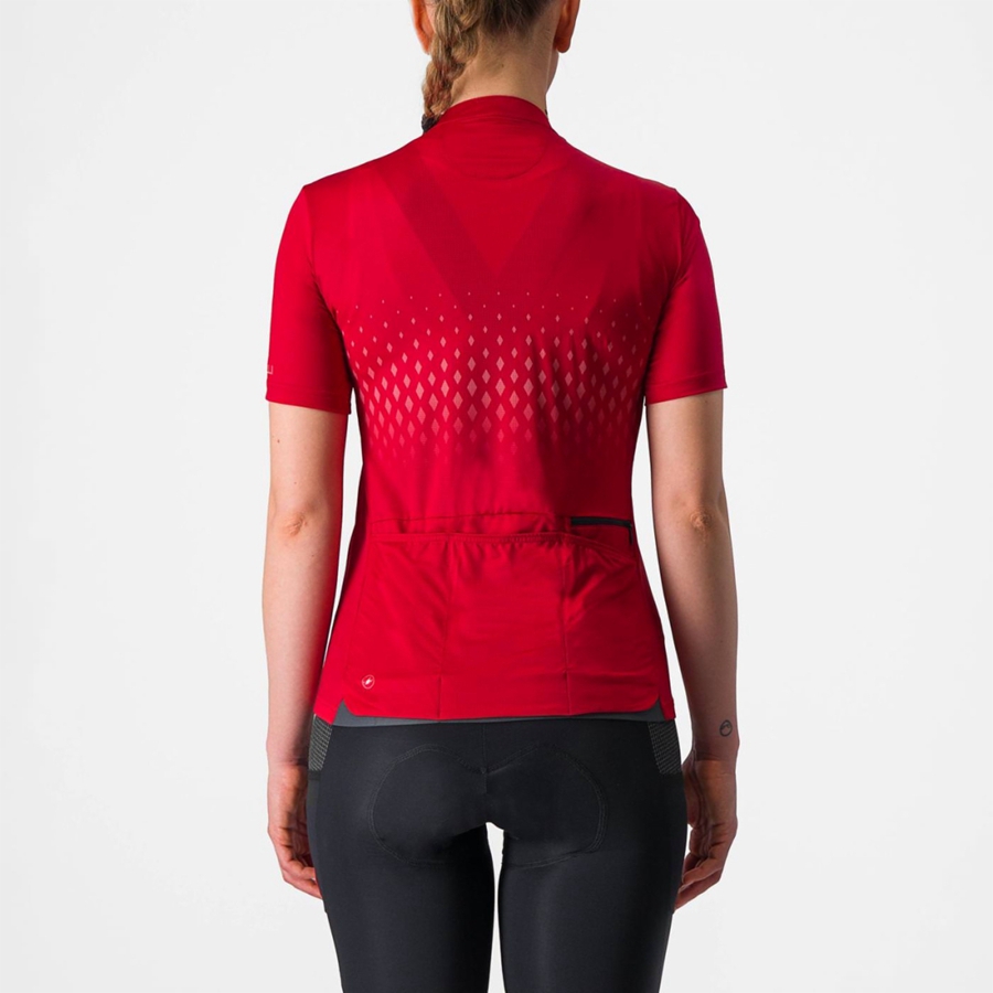 Red / Red Women Castelli UNLIMITED SENTIERO 3 Jersey | 436081-JEI