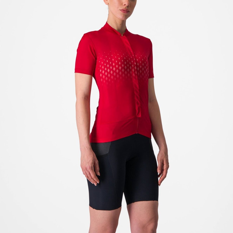 Red / Red Women Castelli UNLIMITED SENTIERO 3 Jersey | 436081-JEI