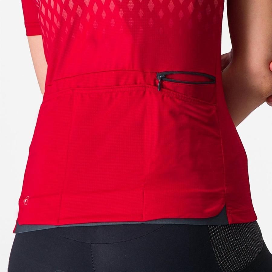 Red / Red Women Castelli UNLIMITED SENTIERO 3 Jersey | 436081-JEI