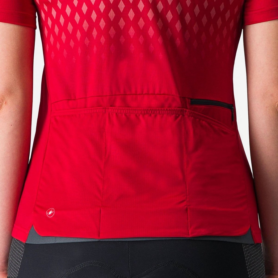 Red / Red Women Castelli UNLIMITED SENTIERO 3 Jersey | 436081-JEI