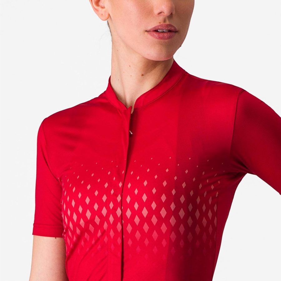 Red / Red Women Castelli UNLIMITED SENTIERO 3 Jersey | 436081-JEI