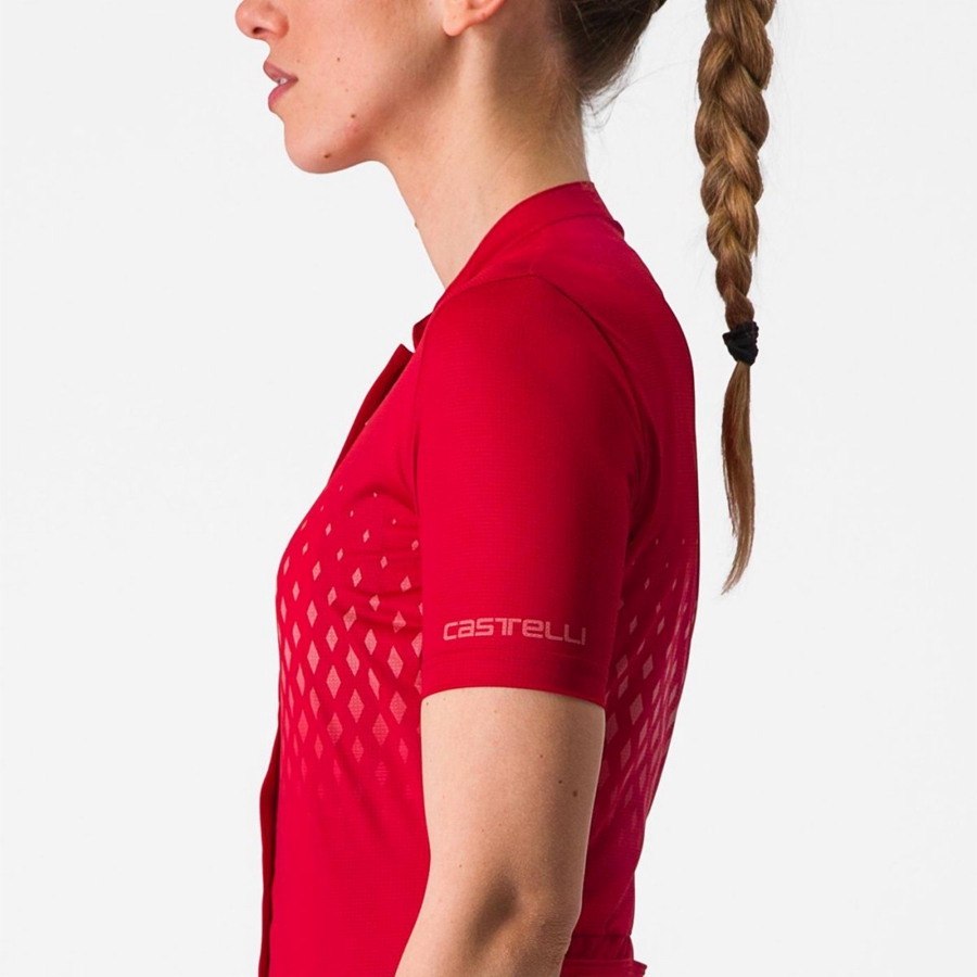 Red / Red Women Castelli UNLIMITED SENTIERO 3 Jersey | 436081-JEI