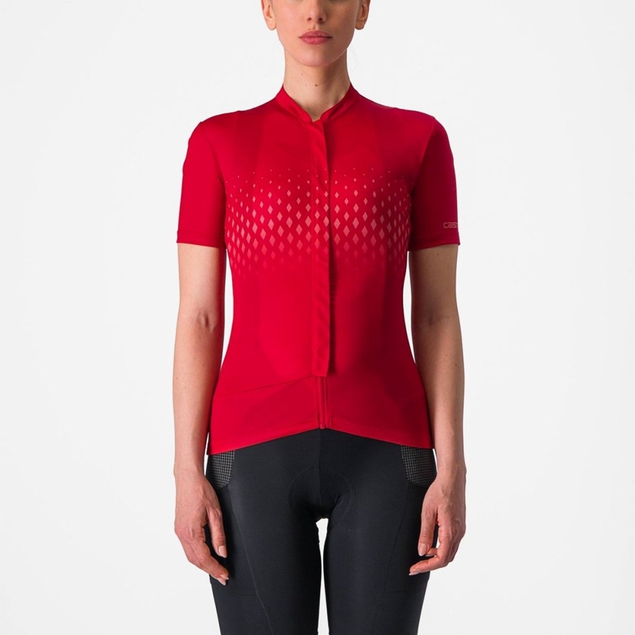 Red / Red Women Castelli UNLIMITED SENTIERO 3 Jersey | 436081-JEI