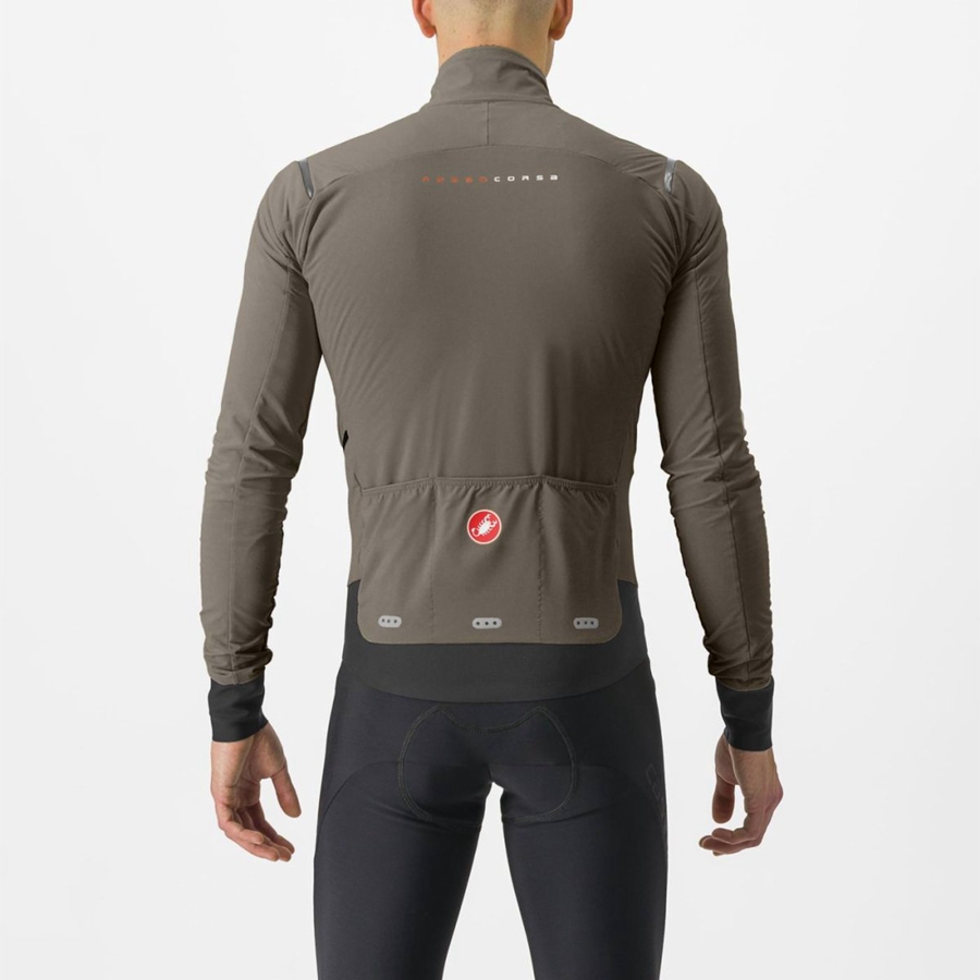 Silver Grey Men Castelli ALPHA FLIGHT ROS Jackets | 693841-BVN