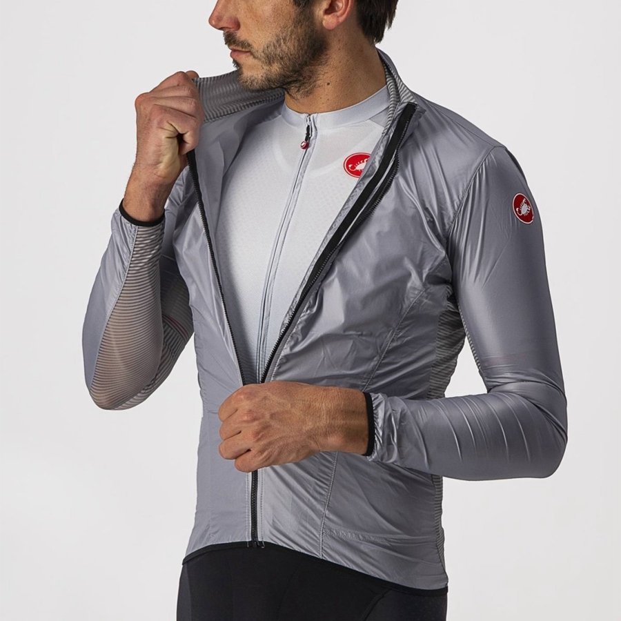 Silver Grey Men Castelli ARIA SHELL Protection | 420763-OAI