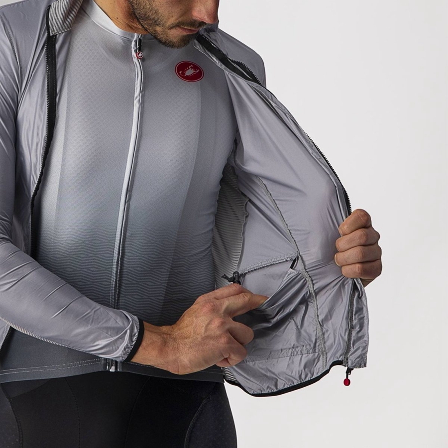 Silver Grey Men Castelli ARIA SHELL Protection | 420763-OAI