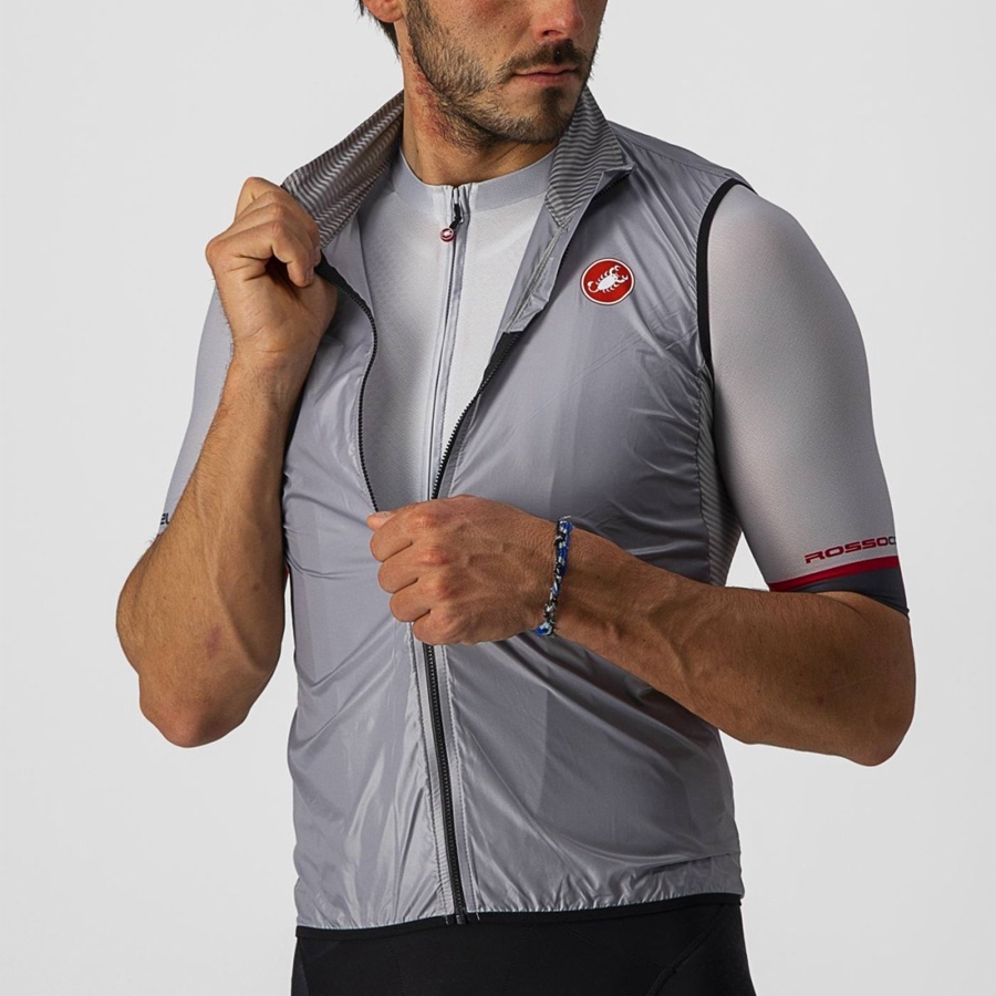 Silver Grey Men Castelli ARIA Vest | 374928-HAM