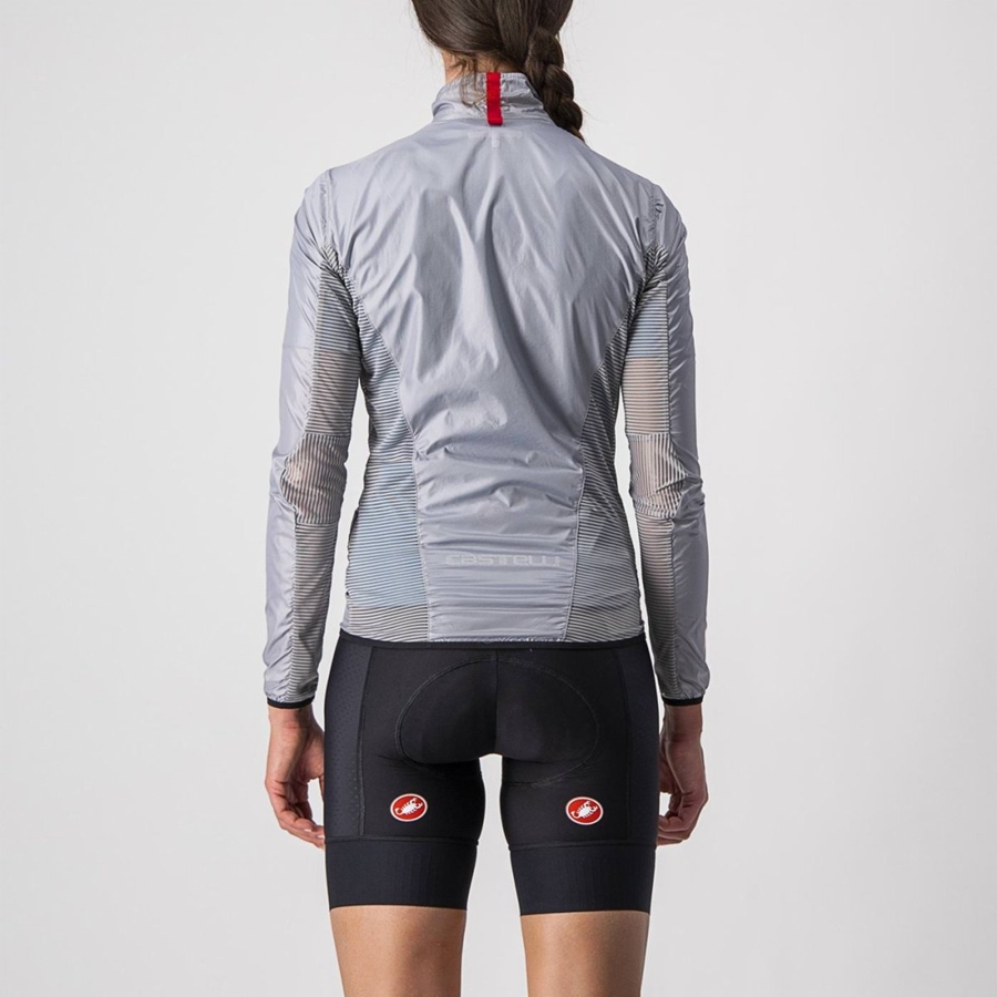 Silver Grey Women Castelli ARIA SHELL W Protection | 548107-QUL