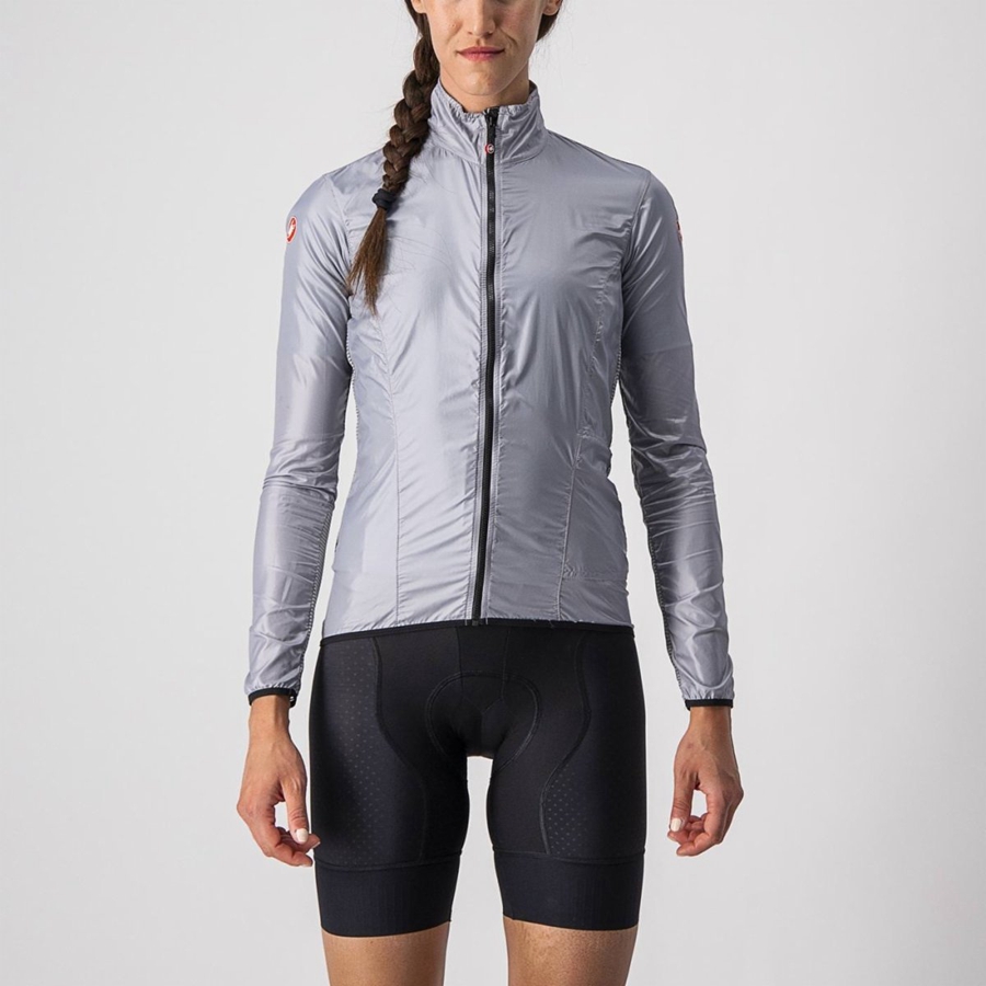 Silver Grey Women Castelli ARIA SHELL W Protection | 548107-QUL