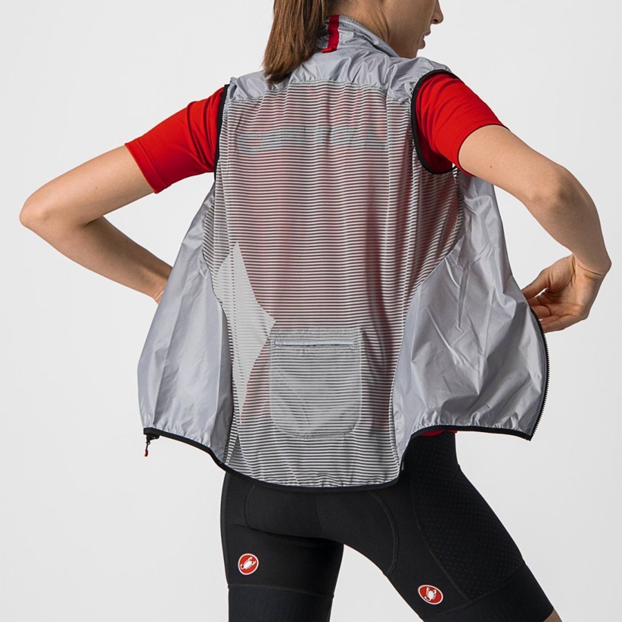 Silver Grey Women Castelli ARIA W Vest | 823049-SME