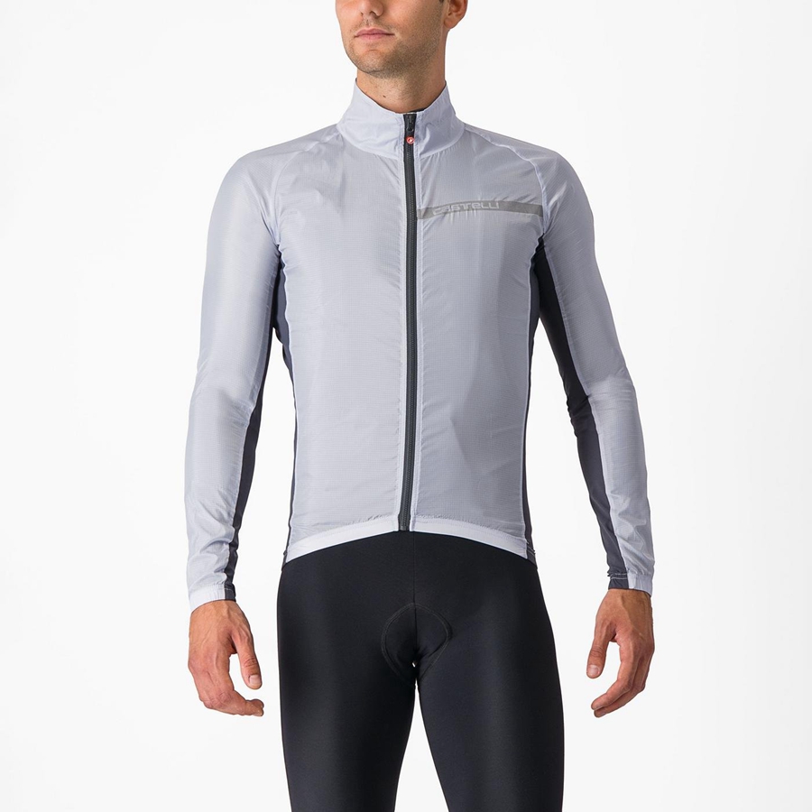 Silver Grey / Dark Grey Men Castelli SQUADRA STRETCH Protection | 592708-CKO