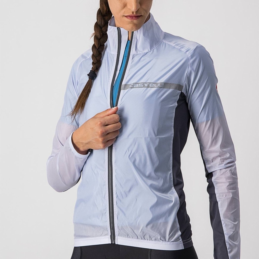 Silver Grey / Dark Grey Women Castelli SQUADRA STRETCH W Protection | 102973-VWB