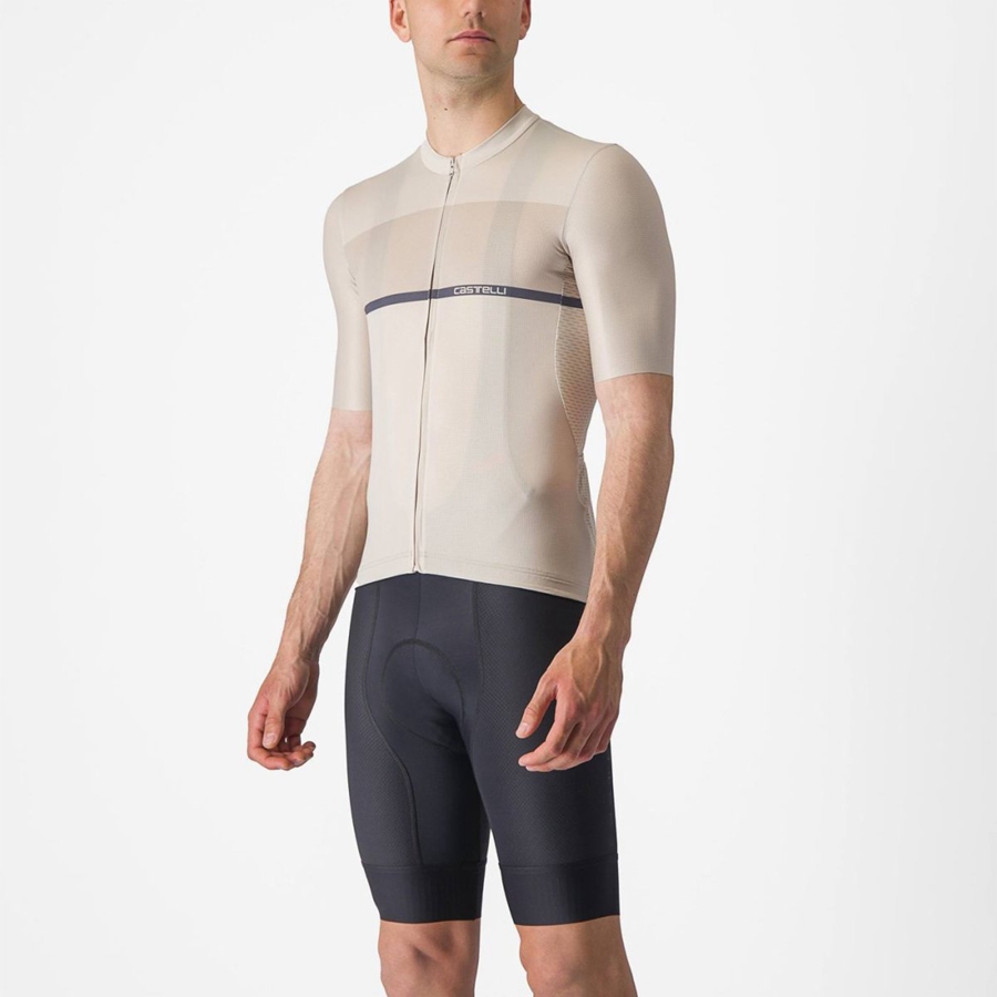 Silver / Blue Men Castelli TRADIZIONE Jersey | 596218-HXJ