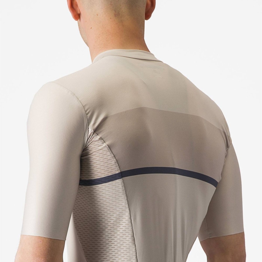 Silver / Blue Men Castelli TRADIZIONE Jersey | 596218-HXJ