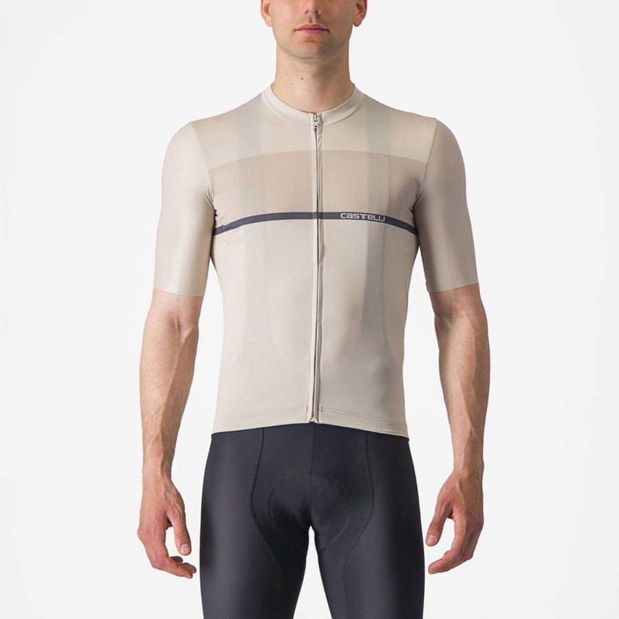 Silver / Blue Men Castelli TRADIZIONE Jersey | 596218-HXJ