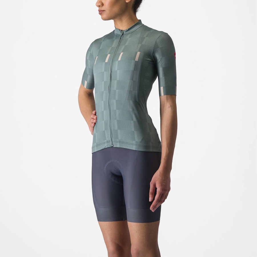 Turquoise Women Castelli DIMENSIONE Jersey | 039178-JPA