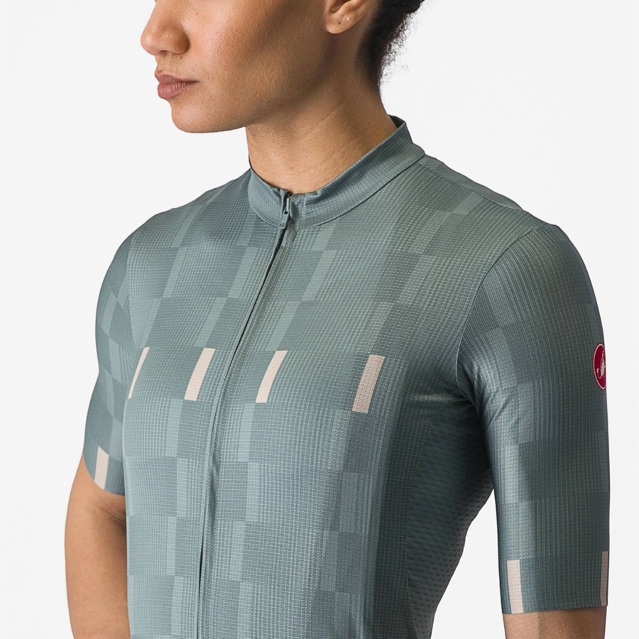 Turquoise Women Castelli DIMENSIONE Jersey | 039178-JPA