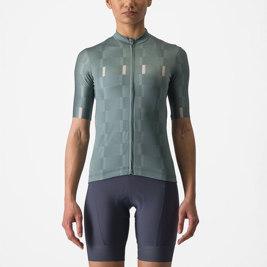 Turquoise Women Castelli DIMENSIONE Jersey | 039178-JPA