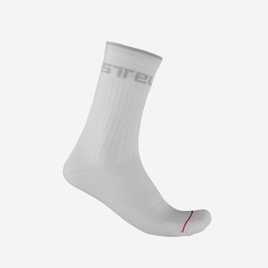 White Men Castelli DISTANZA 20 Socks | 591042-OMF