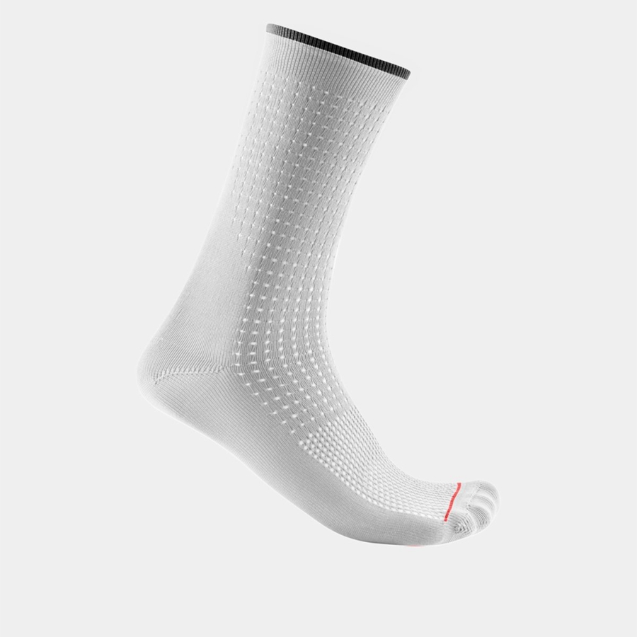 White Men Castelli PREMIO 18 Socks | 358409-IOY