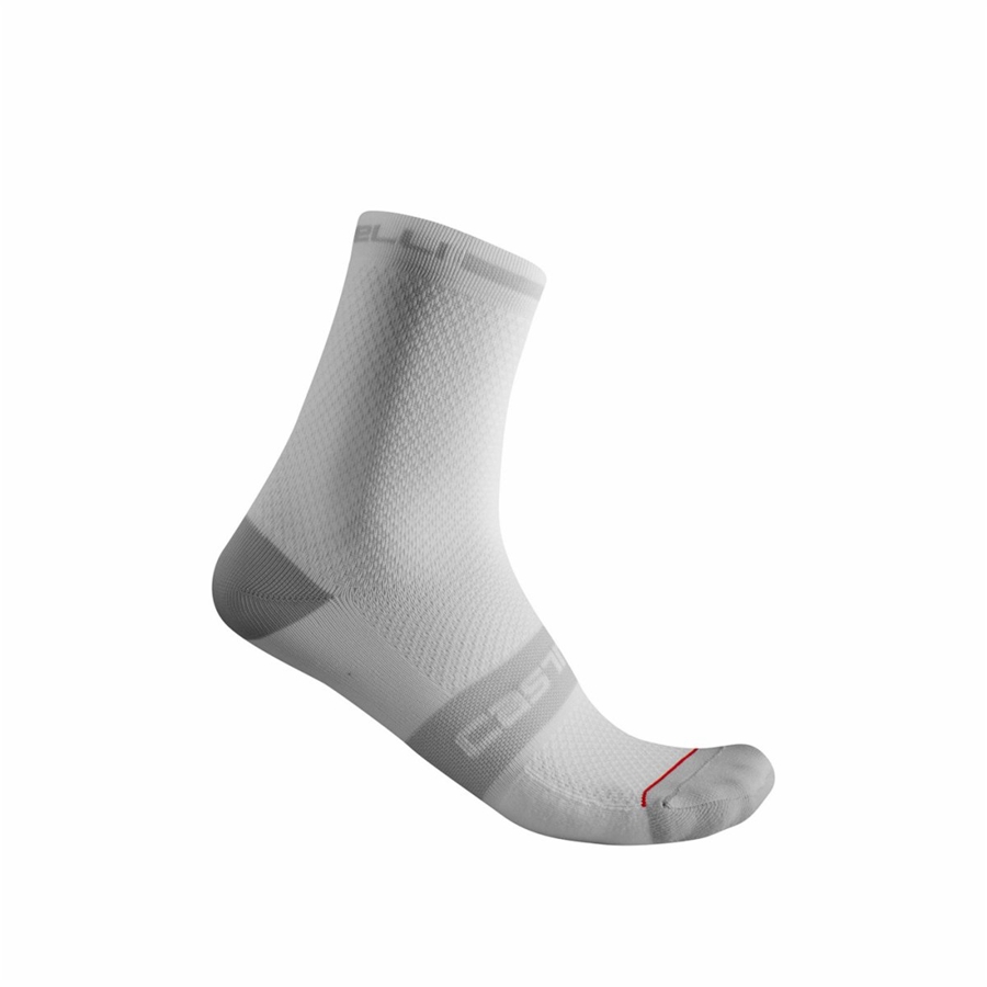 White Men Castelli SUPERLEGGERA T 12 Socks | 657129-FLX