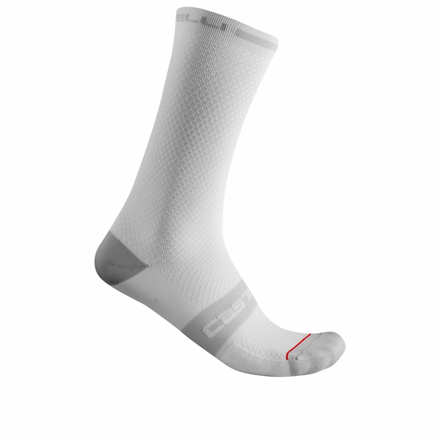 White Men Castelli SUPERLEGGERA T 18 Socks | 316927-CPU