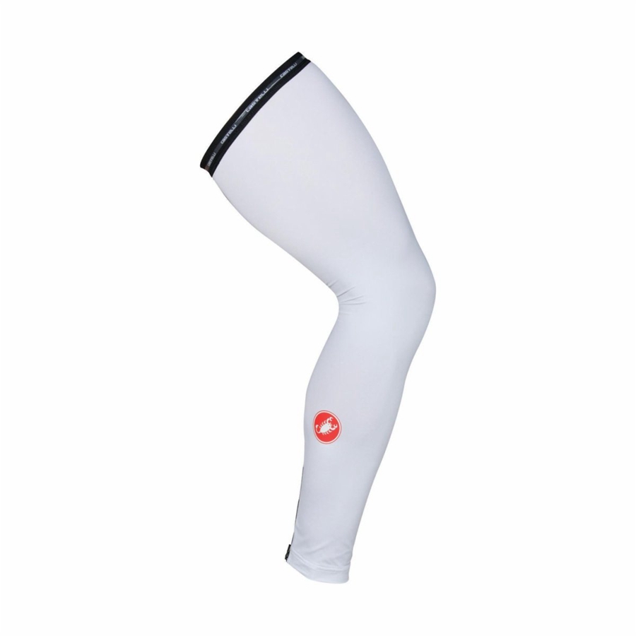 White Men Castelli UPF 50 + LIGHT LEG SLEEVES Leg Warmer | 294765-VDE