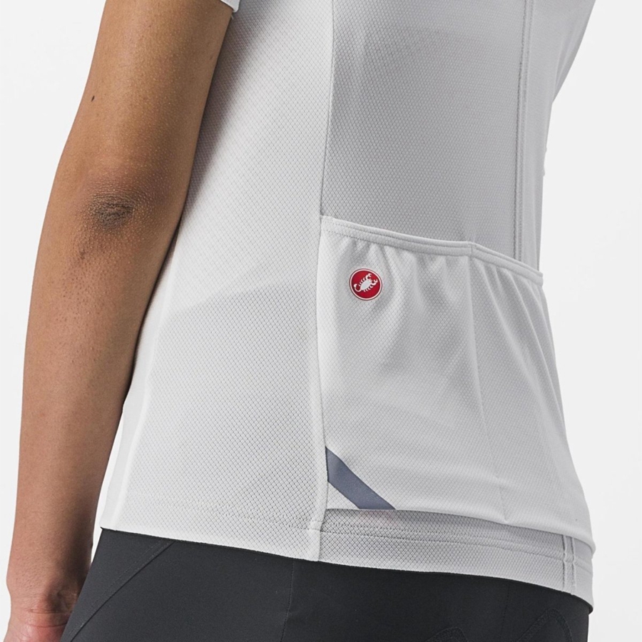 White Women Castelli ANIMA 4 Jersey | 406723-XHC