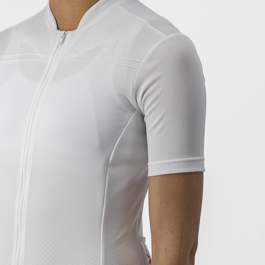 White Women Castelli ANIMA 4 Jersey | 406723-XHC