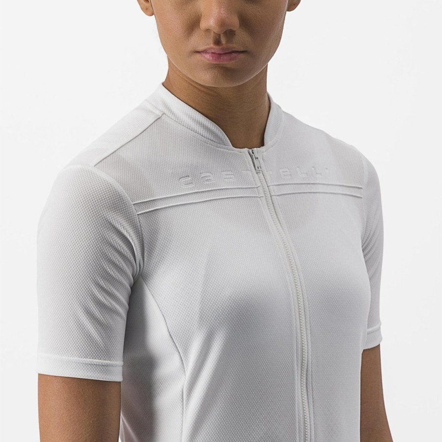 White Women Castelli ANIMA 4 Jersey | 406723-XHC