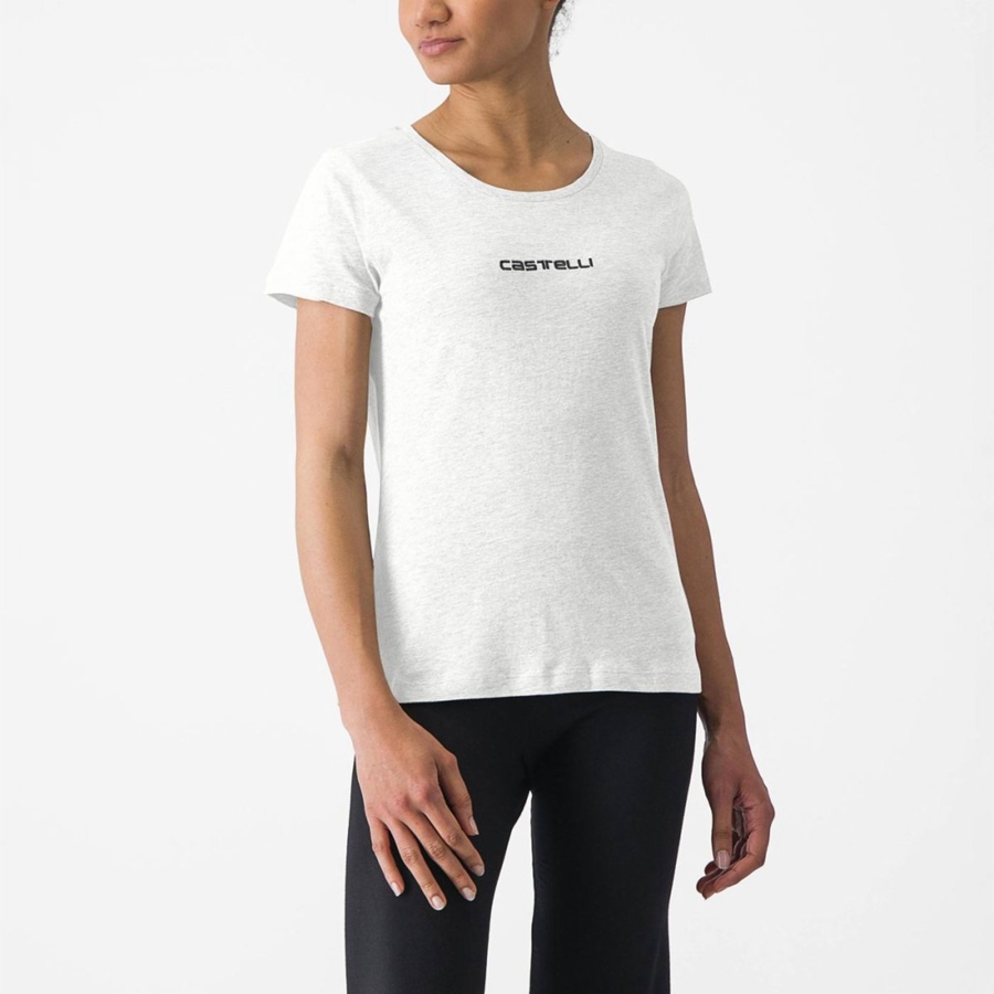 White Women Castelli CASTELLI CLASSICO W TEE Casual | 752496-AEF