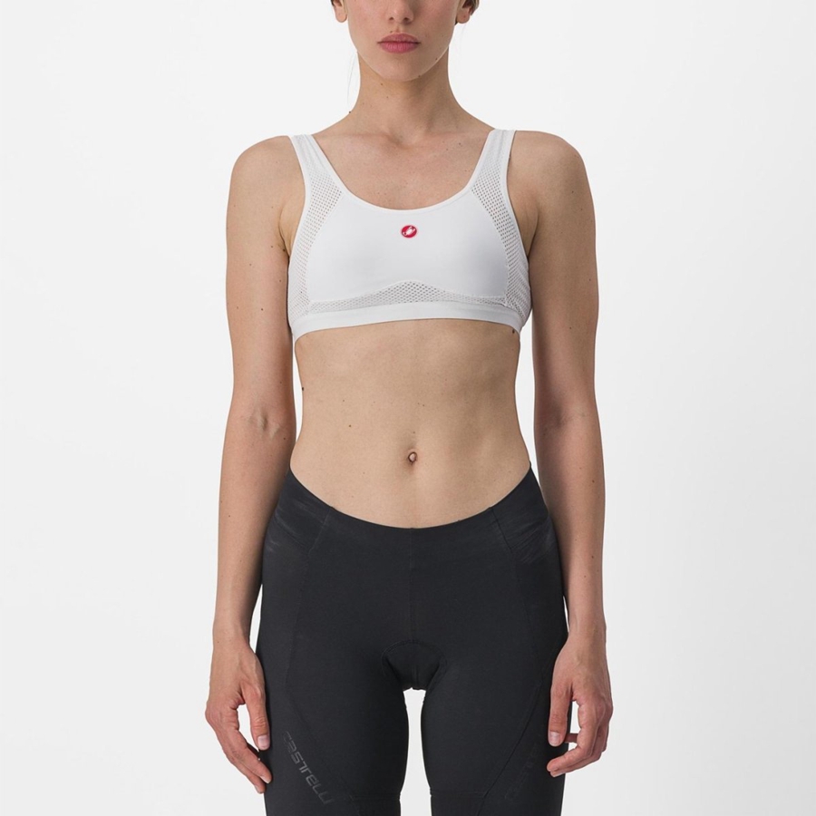 White Women Castelli ROSSO CORSA BRA Base Layer | 186023-TLJ